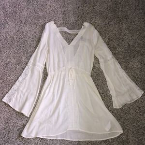 A white long sleeved dress
